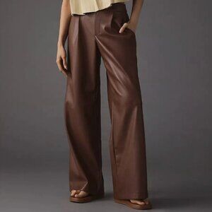 By Anthropologie Avec Les Filles Low-Rise Faux Leather Pants